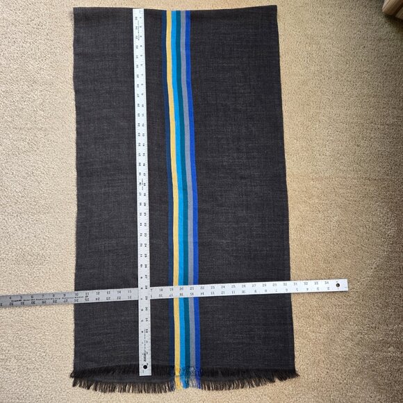 NWOT Ahujasons Wool Lightweight Stripe Scarf - Picture 9 of 10